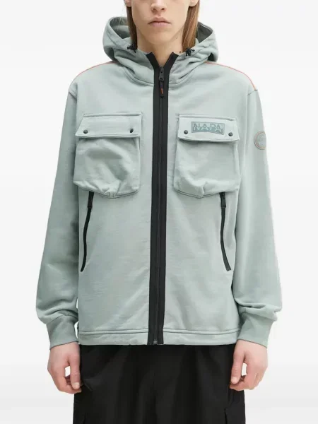 Majica s kapuljačom Napapijri s kapuljačom plava