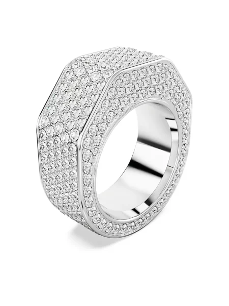 Inel Swarovski argintiu