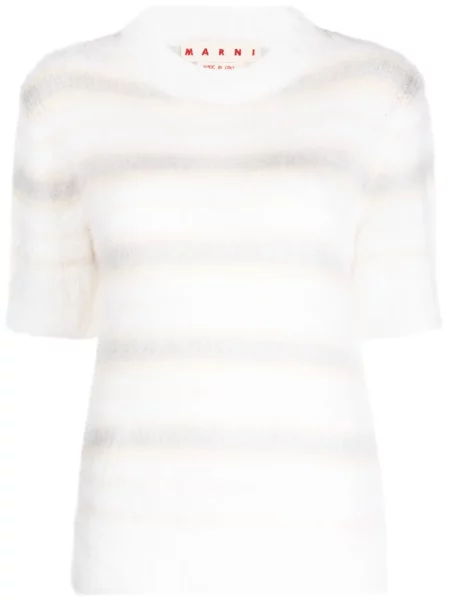 Tricou Marni de mohair alb