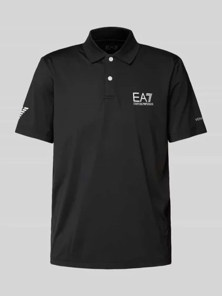 Emporio Armani polo z nadrukiem czarny