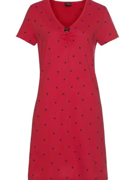 VIVANCE Spalna srajca Dreams krvavo rdeča črna