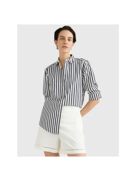 Koszula Tommy Hilfiger w paski z paskiem