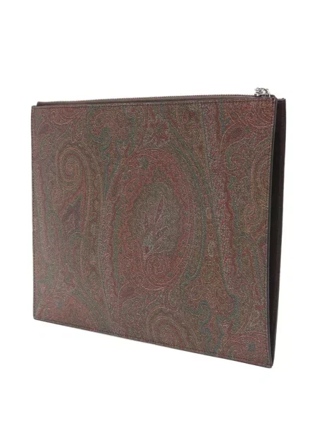 Torba Etro s printom s paisley uzorkom smeđa