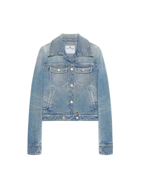 Kurtka jeansowa Courreges niebieska