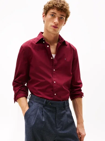 TOMMY HILFIGER Cămașă FLEX' roșu