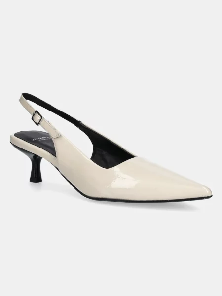 Кожени обувки с дебел Vagabond Shoemakers LYKKE с нисък с отворена бежово