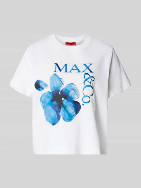 Pudełkowy krój t-shirt z czystej bawełny model MAMBO' Max&co. biała