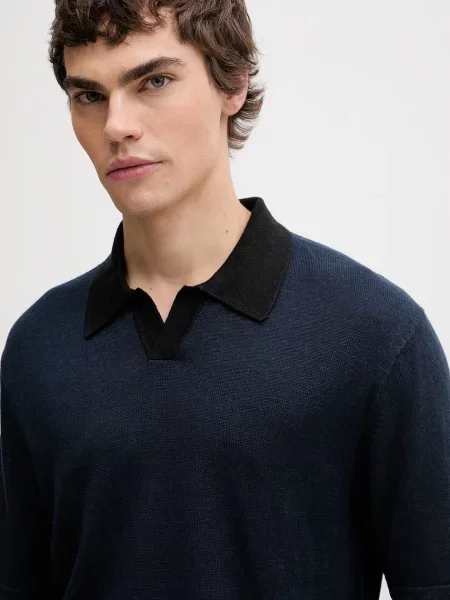 Calvin Klein Pulóver JOHNNY sötétkék fekete