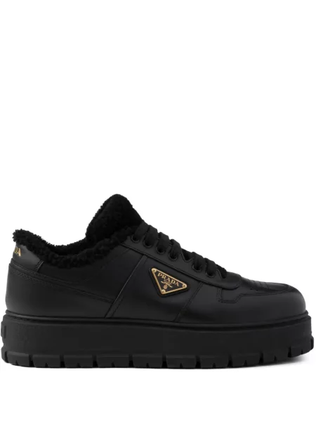 Sneakerși Prada din piele negru