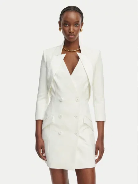 Elisabetta Franchi Cocktail obleka bela