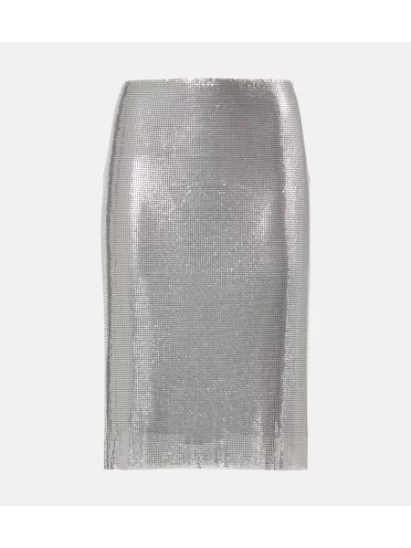 Fustă tip creion Versace argintiu