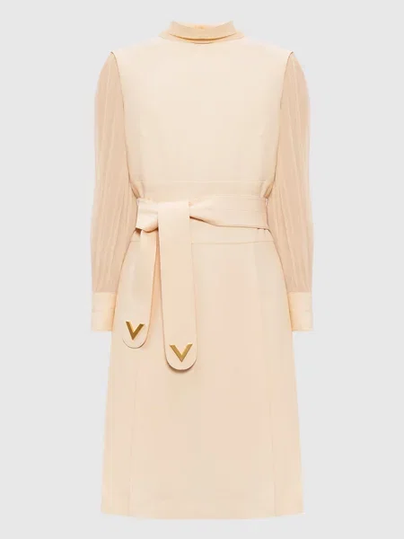Шерстяное платье Valentino бежевое