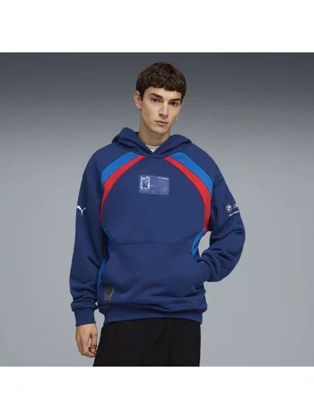 PUMA bluza z kapturem BMW M MOTORSPORT Lifestyle o luźnym kroju Akcesoria S niebieski