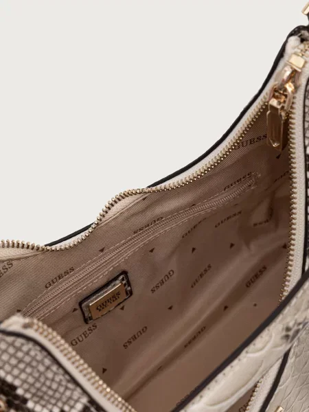 Кожаная сумка хобо Guess