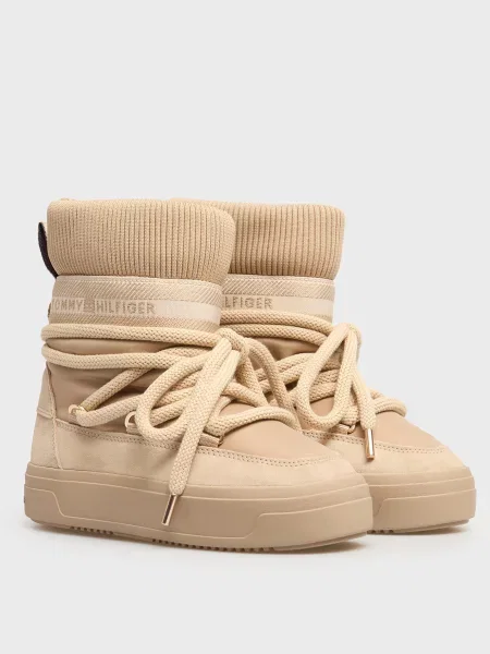 Дутики Tommy Hilfiger бежевые
