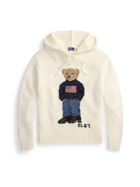 Polo Ralph Lauren Pulover bej / maro cămilă / bleumarin / roșu alb