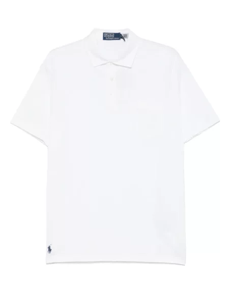 Dlouhé lněné kalhoty Polo Ralph Lauren bílé