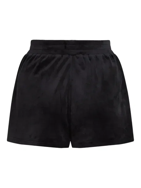 Pantaloni scurți Karl Lagerfeld din velur negru