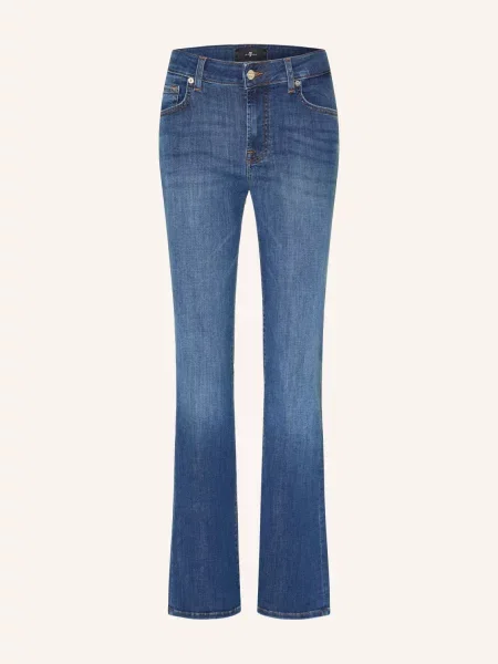 7 For All Mankind Flared Džíny The Leggy Bootcut mid blue modré