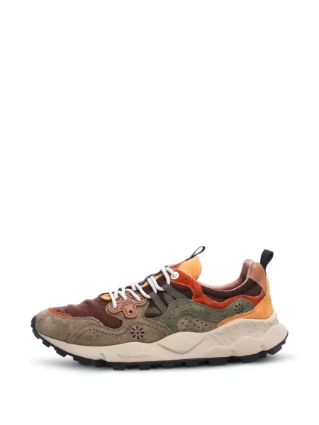 Sneakerși Flower Mountain cu model floral maro