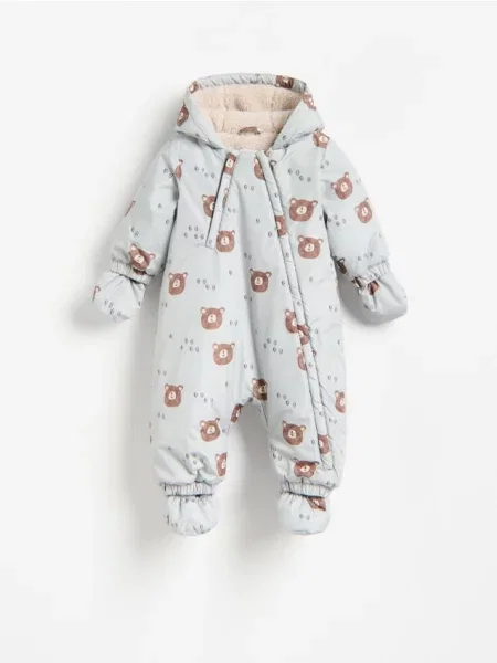 Reserved Pijama-salopetă cu glugă verde-deschis verde