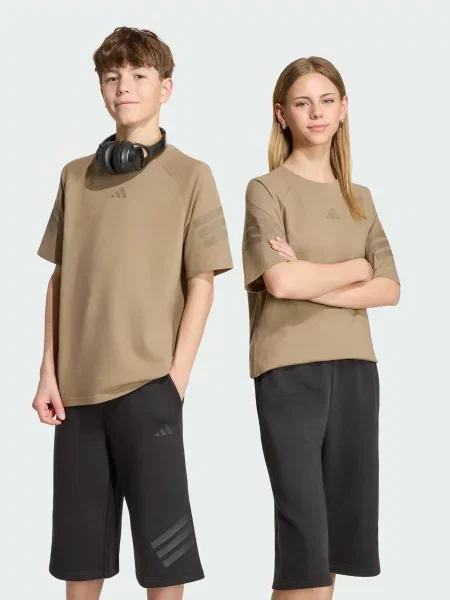 Дитяча Футболка adidas 3 Stripes бежевий