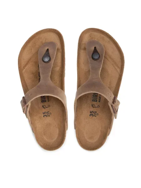 Japonki Birkenstock brązowe