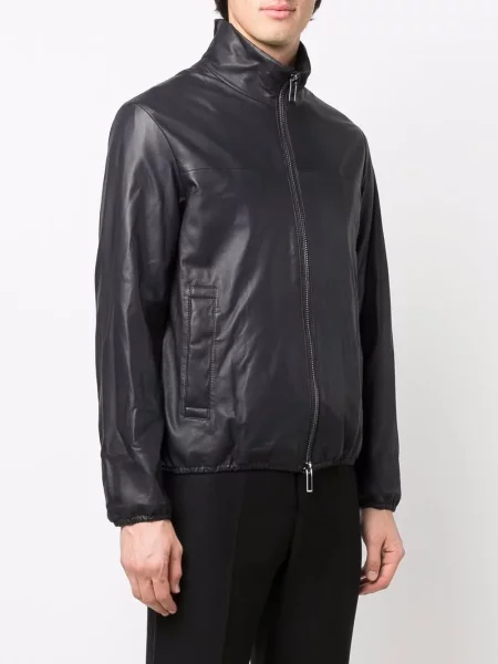 Kurtka Emporio Armani ze sznurkiem niebieska