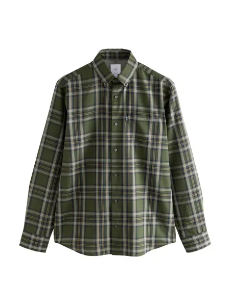 Next Košulja tamno / pastelno zelena / tamno zelena plava