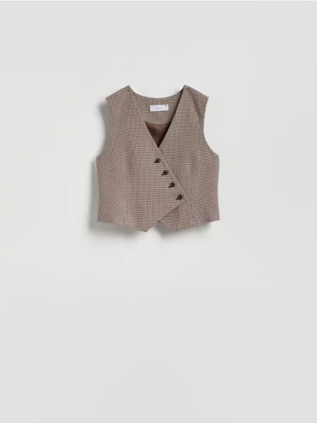 Reserved Asymetryczna kamizelka garniturowa wielobarwny