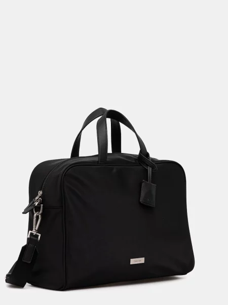 Geantă pentru laptop Calvin Klein Sleek Large Commuter negru