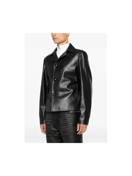 Kurtka skórzana Mm6 Maison Margiela czarna