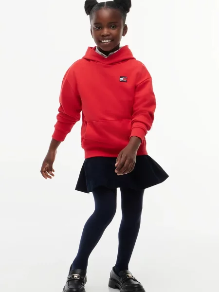 Суичър с качулка Tommy Hilfiger червено