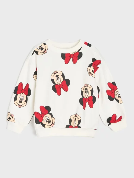 Sinsay mikina s kulatým výstřihem Minnie Mouse krémová
