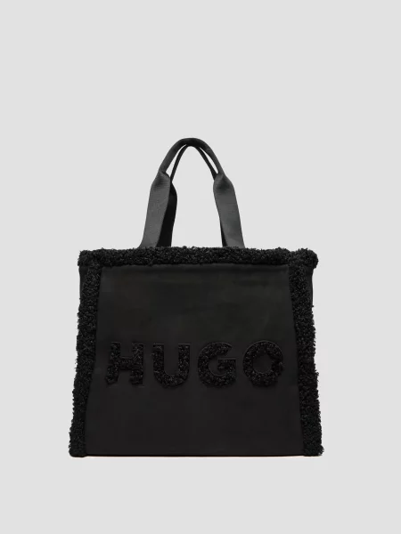 Замшева сумка Hugo чорна