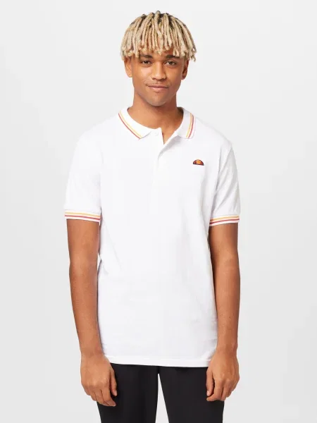 Тениска с яка Ellesse с изчистен дизайн бяло