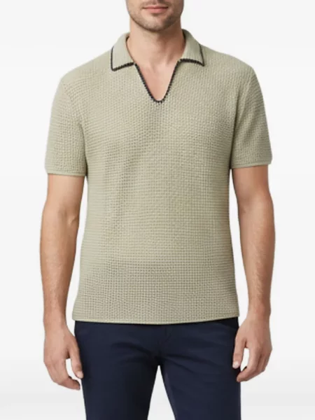 Tricou Orlebar Brown tricotate verde