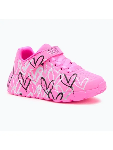Детски обувки SKECHERS Uno Lite Love Levitate hot pink/multi розово