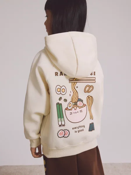 Reserved Mikina s potiskem Pusheen světle žlutá