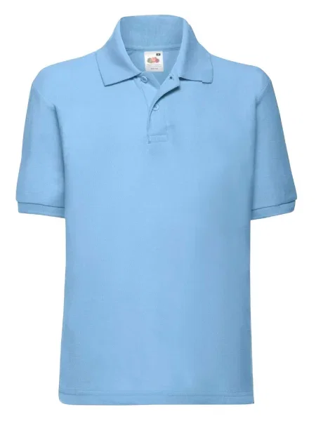 Tricou polo copii Fruit Of The Loom albastru