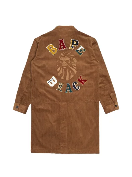 Kordbársony kabát A Bathing Ape® autogrammal barna