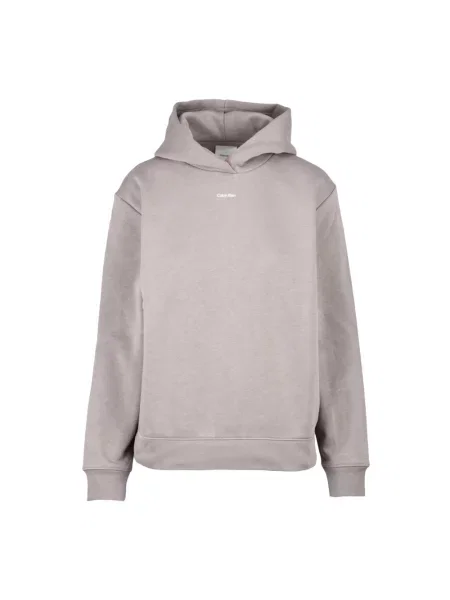 Bluza z kapturem Calvin Klein z kapturem beżowa