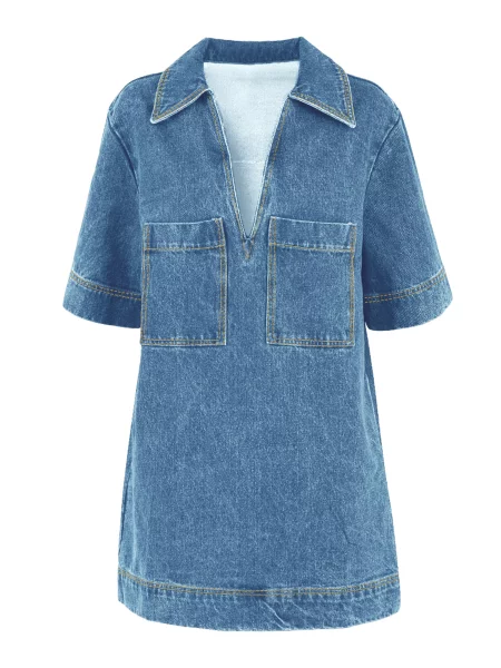 Imily Bela Rochie denim albastru