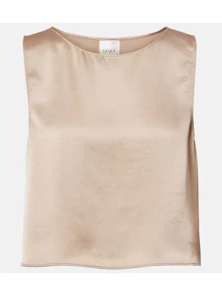 Top Leset din satin bej