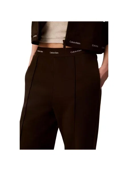 Calvin Klein Jeans Kalhoty tmavě hnědá