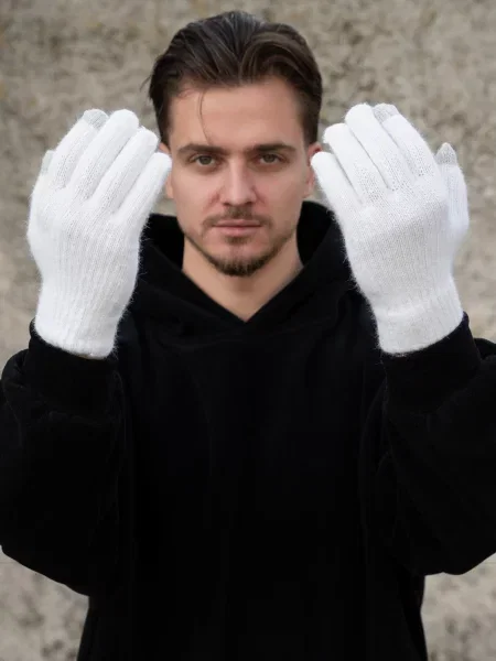 Перчатки Without белые