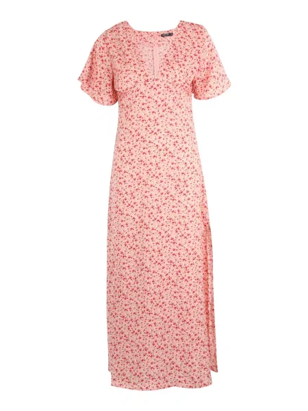 Nasty Gal Petite Rochie roșu / roz deschis verde alb