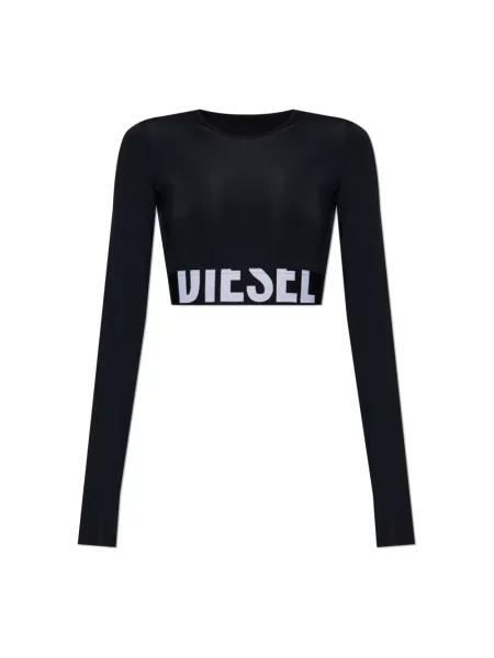Bluza Diesel z nadrukiem czarna