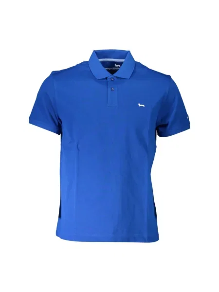 Krótki koszulka polo Harmont & Blaine biznesowa niebieska