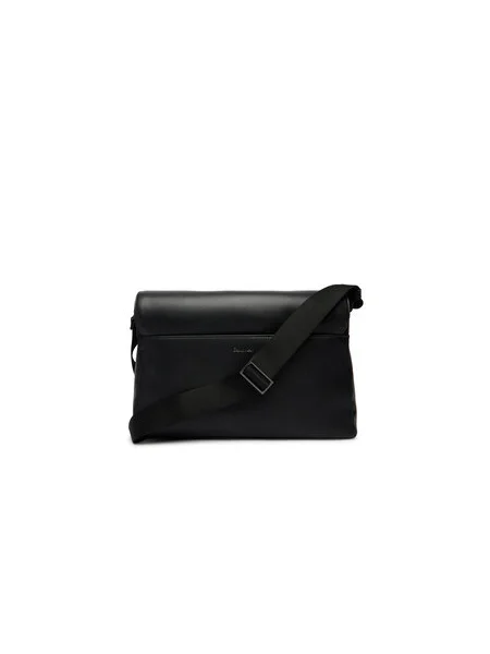 Calvin Klein Ľadvinka Emblem Hw Flap Messenger čierna